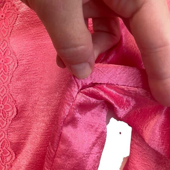 Vintage Victoria's Secret button up Vintage Gold Label PJ Top sz M - Picture 10 of 15